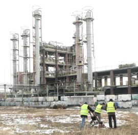 GeoSpectrum - Localization of foundations and other objects in the ground using a multi-channel GPR method for the project of develop the chemical plant